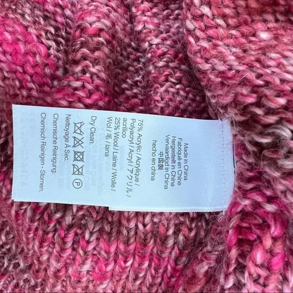 J. Crew Space Dye Mockneck Turtleneck Sweater Pink Size XS